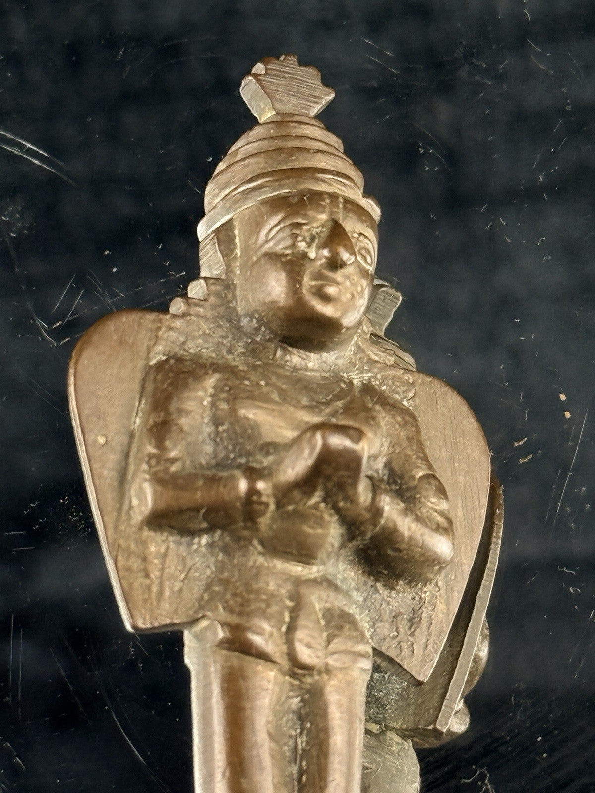 Antique Indian Bronze 2-Faced Deity Figurine Tribal Ritual Statue 5.5” Rare6