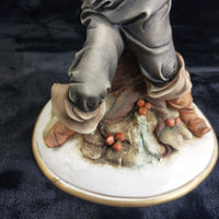 Thumbnail for Ades Fisherman Signed Capodimonte Porcelain Figurine 17