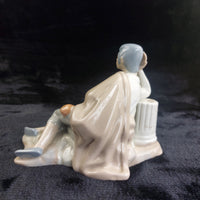 Thumbnail for Casades Spain Porcelain Figurine Reclining Man in Classical Robe Signed Spanish7