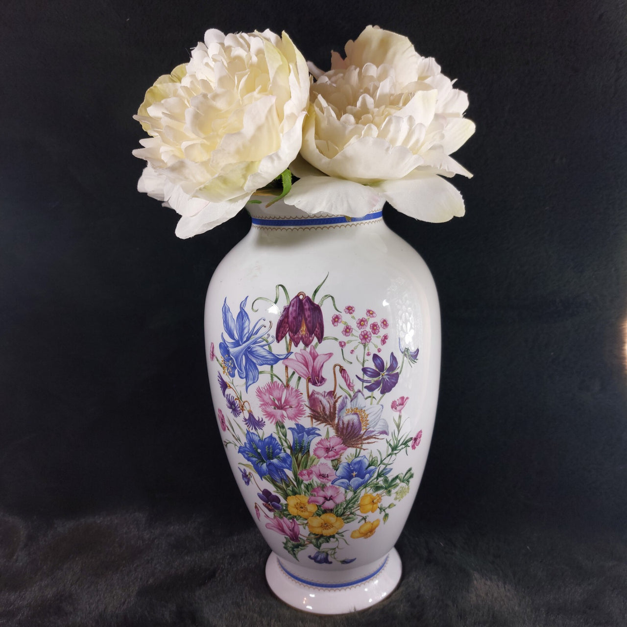 Franklin Mint Glory Alpine Chelsea Flower 1991 Large porc Vase Marjorie Blamey.10