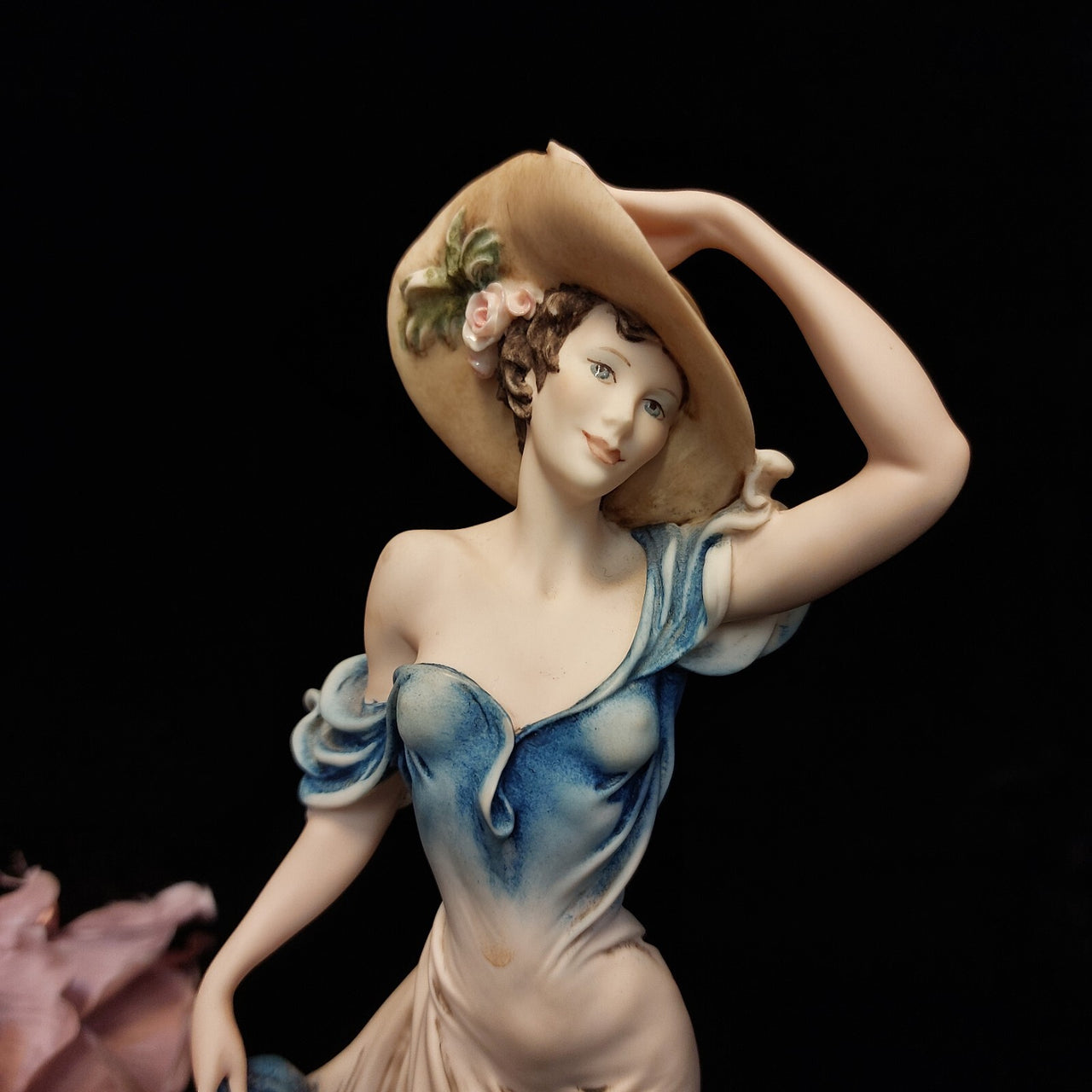 Florence Armani Joy Figurine Of The Year Blue Dress w Box gift 2002 Porcelain2