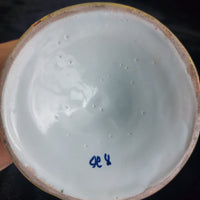 Thumbnail for Antique Italian Faience Majolica Candle Holder Hand Painted Coat of Arms Floral9