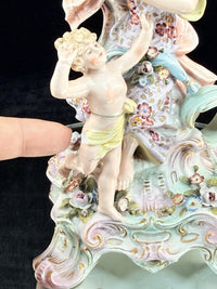 Thumbnail for Antique 1800s Sitzendorf Dresden Meissen Sty Porcelain Candelabra Rococo See Pic7