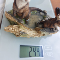 Thumbnail for Border Arts Fine Otter Family Figurine 1988 MWF Chiltern Wildlife Handmade Scotl8