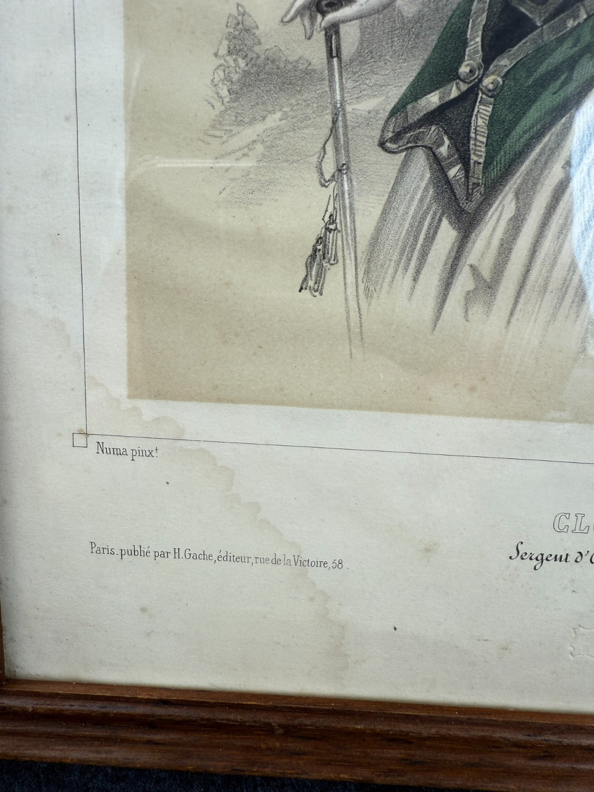 A Touch of French Elegance: Antique Rare "Clorinde" Print by Numa Paper Medium.6