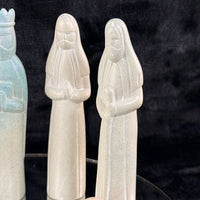 Thumbnail for Modern Minimalist Stone Nativity Set of 6 HandCarved Figures Heavy no jesus bb7