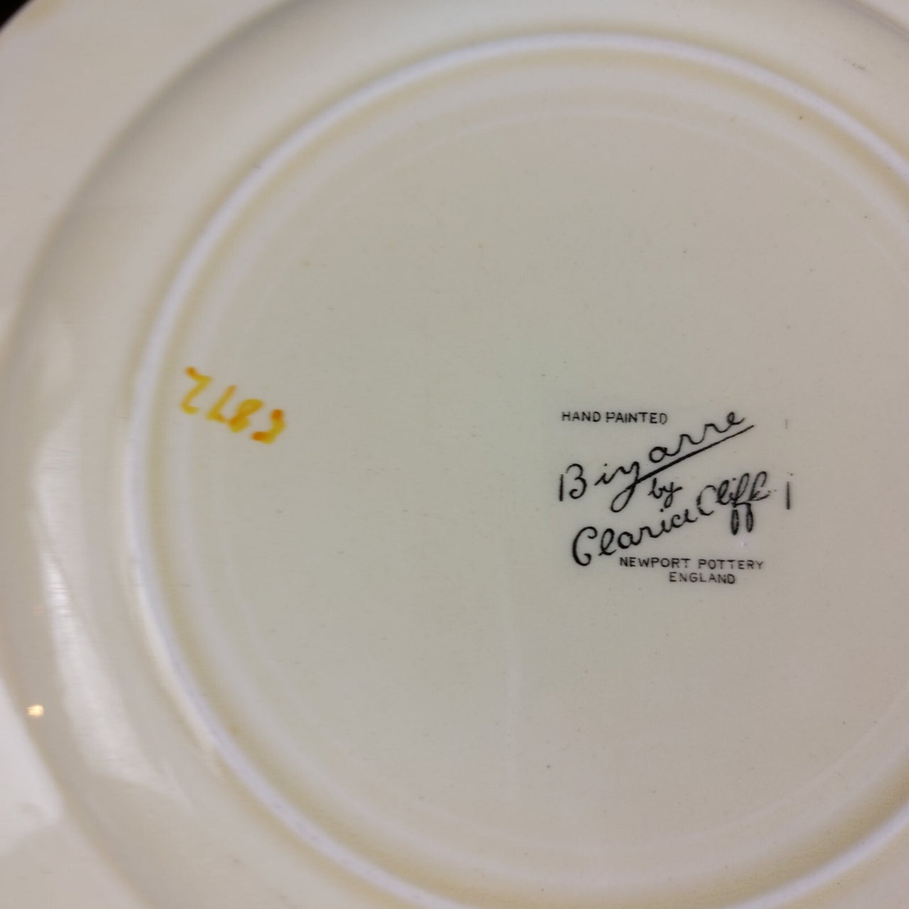 1927-1936 Clarice - Cliff "Bizarre" Plate 8" Rare Newport Pottery England Brand.7