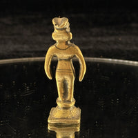 Thumbnail for Antique 1800s Brass Tribal Figurine India Folk Art Deity Statue Handmade de 2.5”7