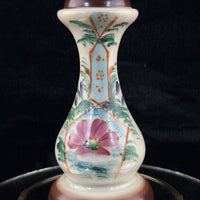 Thumbnail for Milk Bohemian Glass Antique Vase 12” Floral Victorian Urn Form decor see pics4