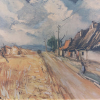 Thumbnail for Continental School Gold Framed Print on Canvas Vintage 20