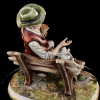 Thumbnail for Capodimonte M. Lory Figurine Man With Doves – Signed – 13