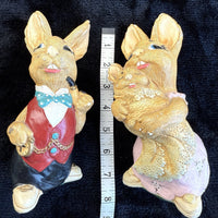 Thumbnail for Rare Vintage Pepinware HandPainted Rabbit Figurines Mr. & Mrs. Flopsy Wallasey17