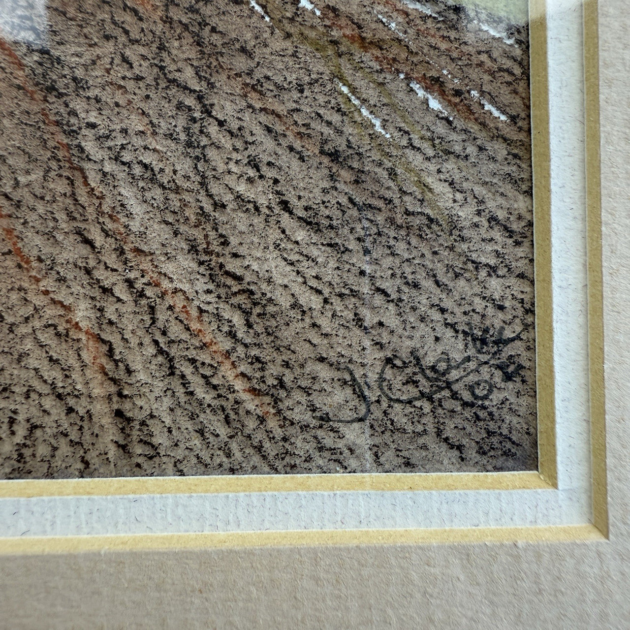 Original Signed Painting Landscape "Paddy's Mount, Christon Bank" wooden framed.13