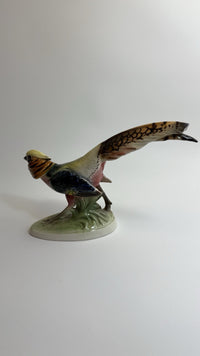 Thumbnail for Rare Art Deco Keramos Wien Porcelain Golden Pheasant Figurine - Made in Austria13
