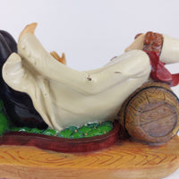 Thumbnail for Vintage French Bottle Chef Holder Ceramic Hand Painted -872 grams Acceptable.11