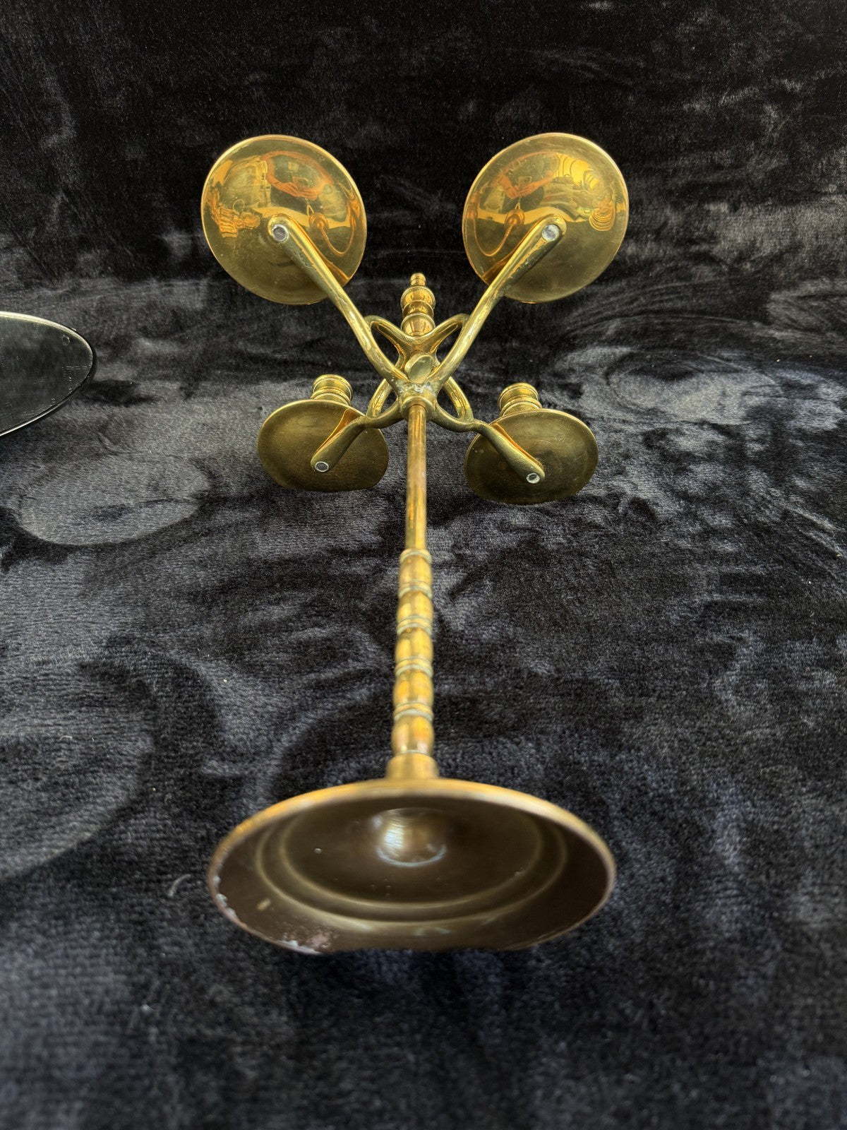 Vintage Brass Candelabra  Four Arm Candlestick Holder12