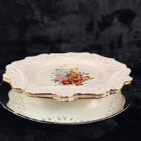 Thumbnail for Royal Creamware Floral Gift Plates x2 Buttercups Wild Roses Ltd Ed England 10.5