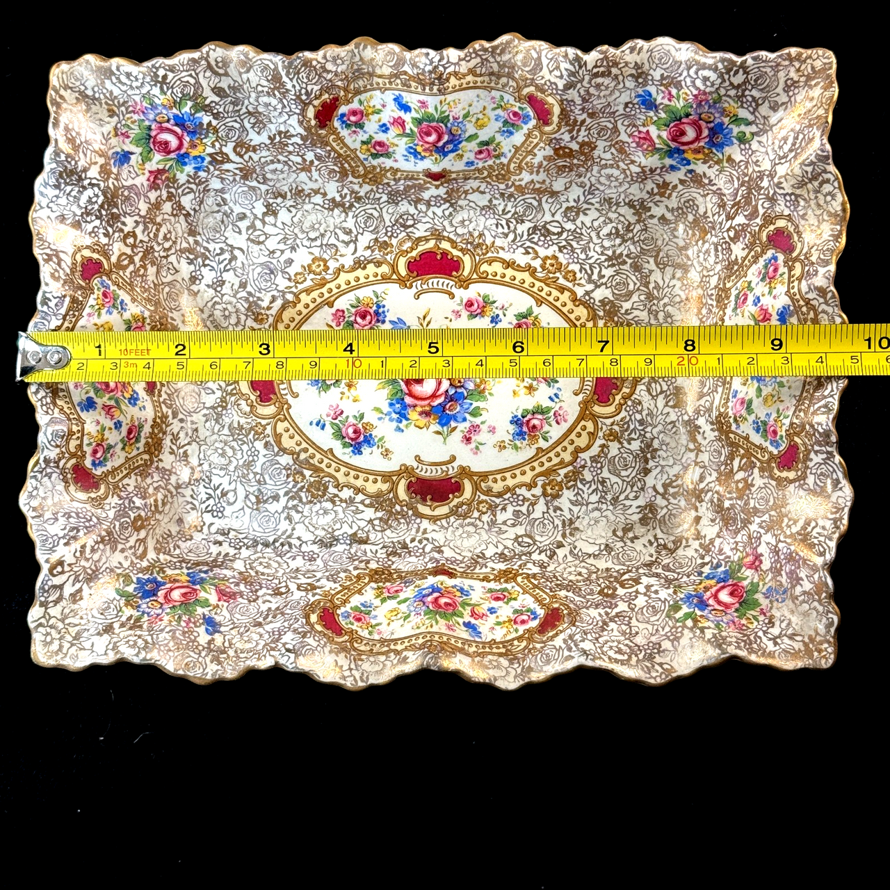 James Pompadour Kent Chelsea Bowls x6 Center Dish Vintage Floral Gilt Set Large4