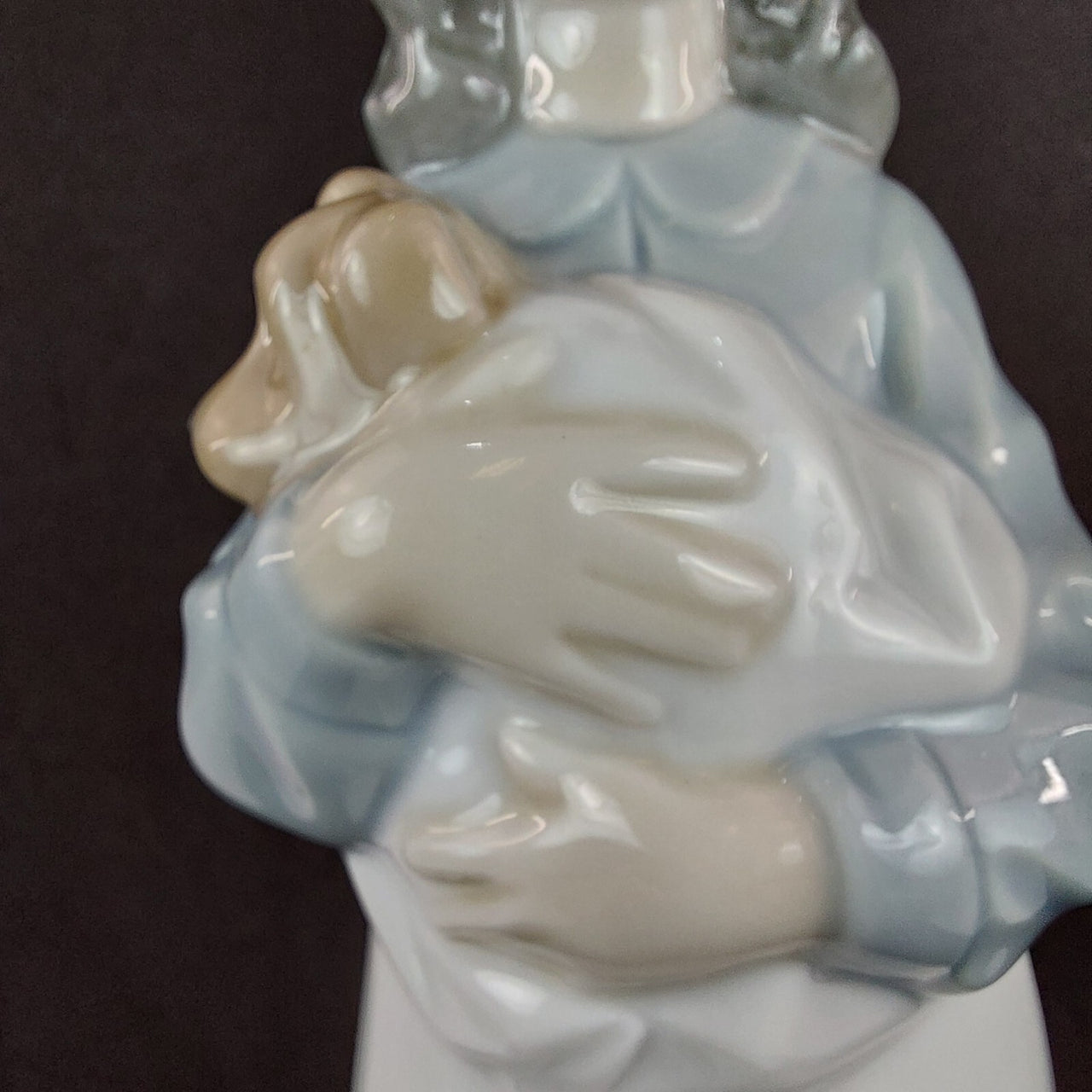 NAO Handmade Beautiful Porcelain Young ladyl with Puppy Figurine - 8.9" - 1990.17