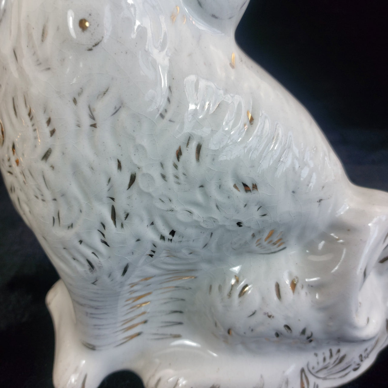 Staffordshire 19th Century antique porcelain Dog figurine 10.5" Spaniel4