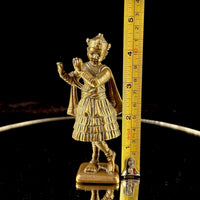 Thumbnail for Vintage / antique Indian Brass Krishna Dancing Statue â 5â Hindu Deity figur14