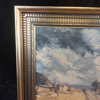 Thumbnail for Continental School Gold Framed Print on Canvas Vintage 20