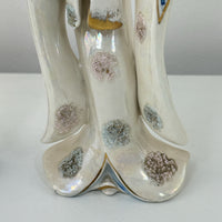 Thumbnail for Vintage Geisha Girl Figurines Pair 9” Ceramic Japan Style Kimono Parasol & Drum3