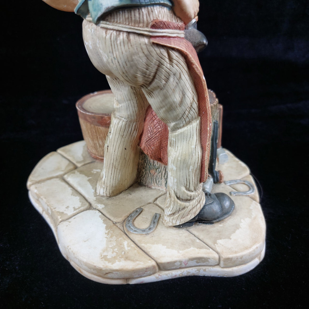 Naturecraft Blacksmith Figurine 1973 Hand Painted Stonecraft Collectible 8" Tall5