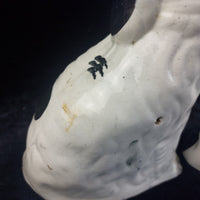 Thumbnail for Staffordshire Dog Figures Trio White Black , 7.5 in, 4.5 in Handpaint 9.5