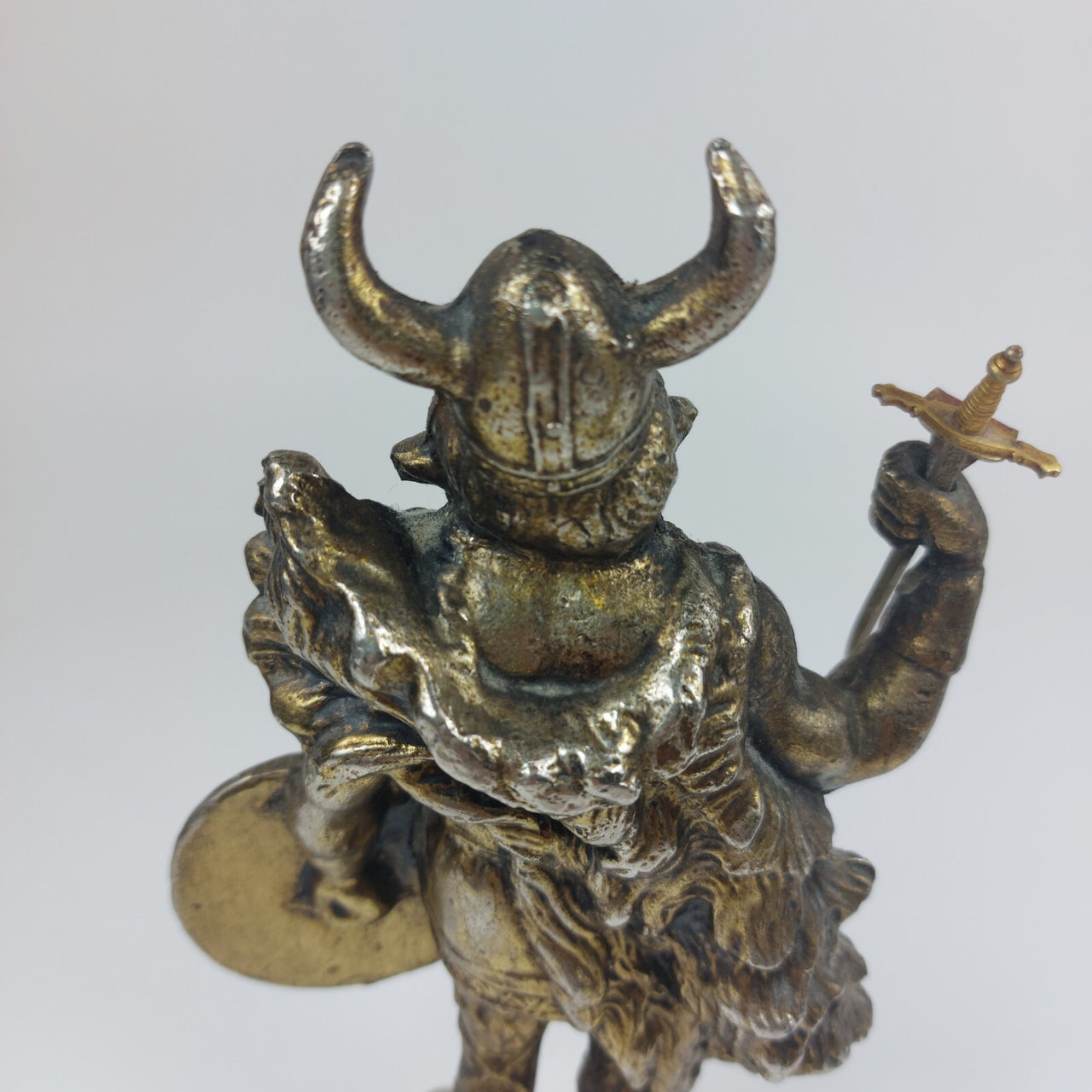 Brass Viking Warrior Figurine Vintage  2kg  with Shield and Sword   9" (23 cm) 2
