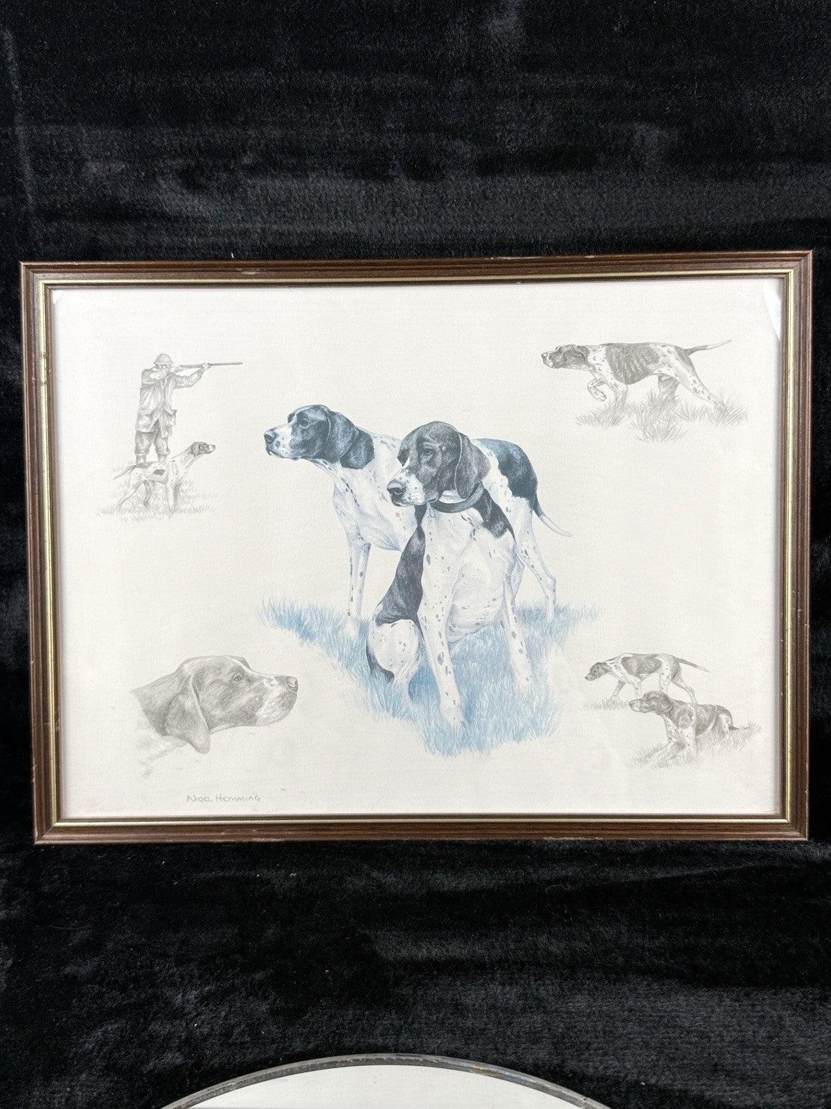 Nigel Hemming Hunting Dogs Pointer Print – Framed English Sporting Dog Art8