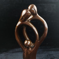 Thumbnail for Abstract Family Sculpture Bronze Look Resin Art Figurine Worn Base 28cm China1