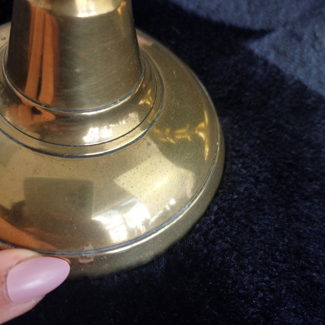 Elegant Design Antique Solid Brass Pair 9.5" Tapered Candlestick Holders 9