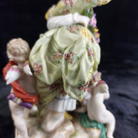 Thumbnail for Antique Dresden Style Porcelain Figurine The Broken Bridge Michel Victor Acier17