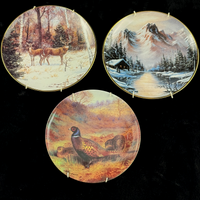 Thumbnail for Franklin Wildlife Mint Collector Plates Set x3 – Fine Porcelain, 1990s Art Each.0