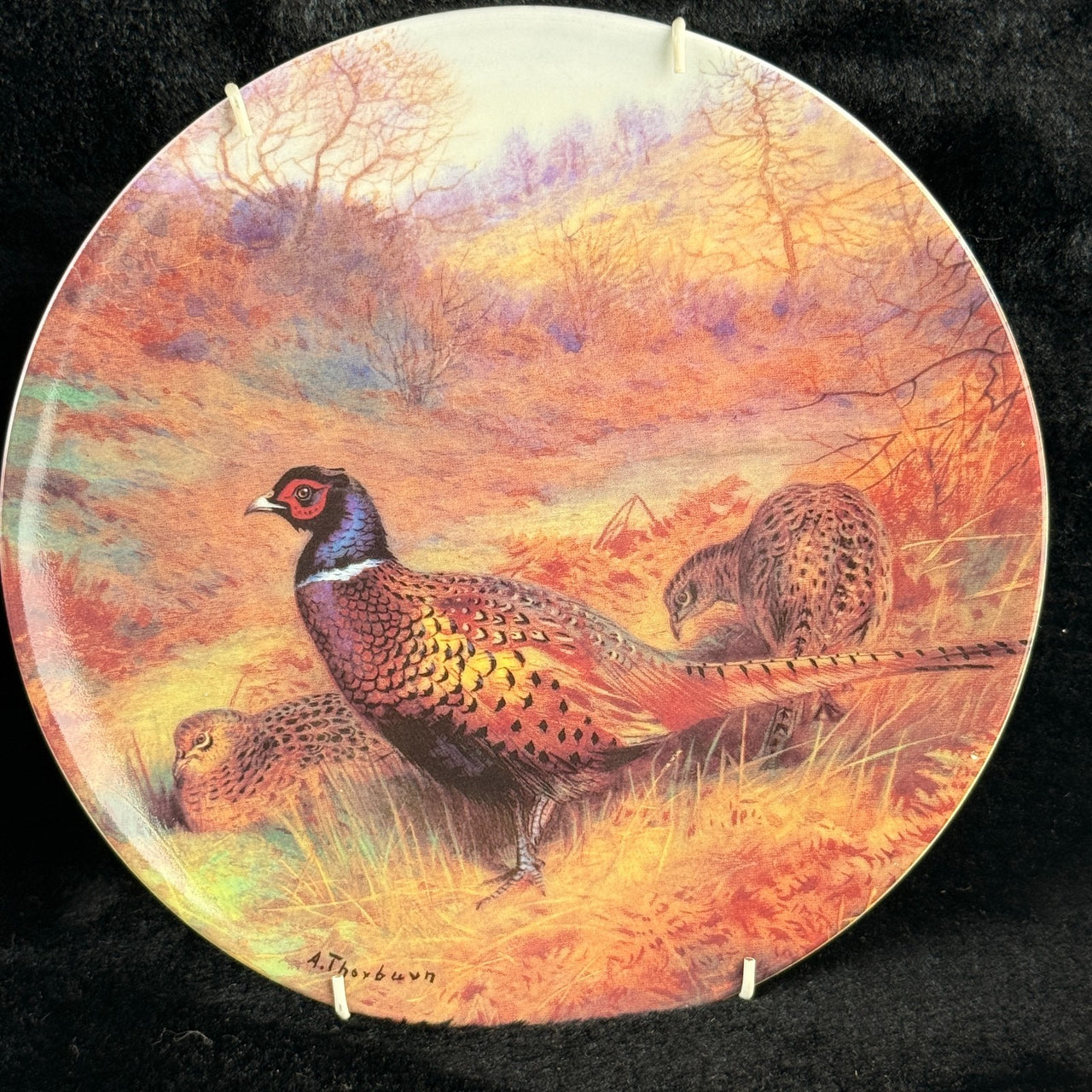 Franklin Wildlife Mint Collector Plates Set x3 – Fine Porcelain, 1990s Art Each.12