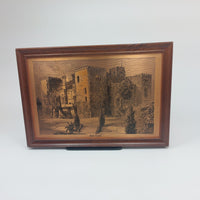 Thumbnail for Ford Vintage Castle - Copper Etching Framed- Historical Landscape 24x17.5 cm2