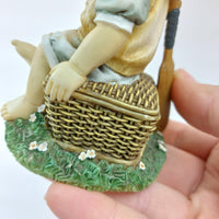 Thumbnail for Christine Haworth Leonardo Collection Things to Come Figurine Child Apple.12