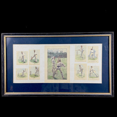 Lucien Davis Caught at Wicket Cricket Framed Print W.G. Grace Technique Scenes.0