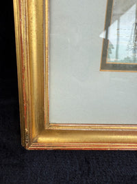Thumbnail for Antique S.L. Signed Watercolor wood gold framed- A London Harbor Scene.10