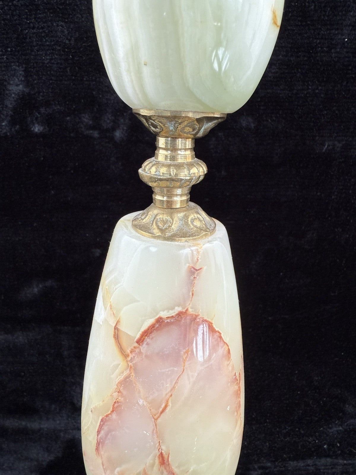 Art Deco Green Onyx Marble Brass Pedestal Ashtray Stand Tobacciana home decor13