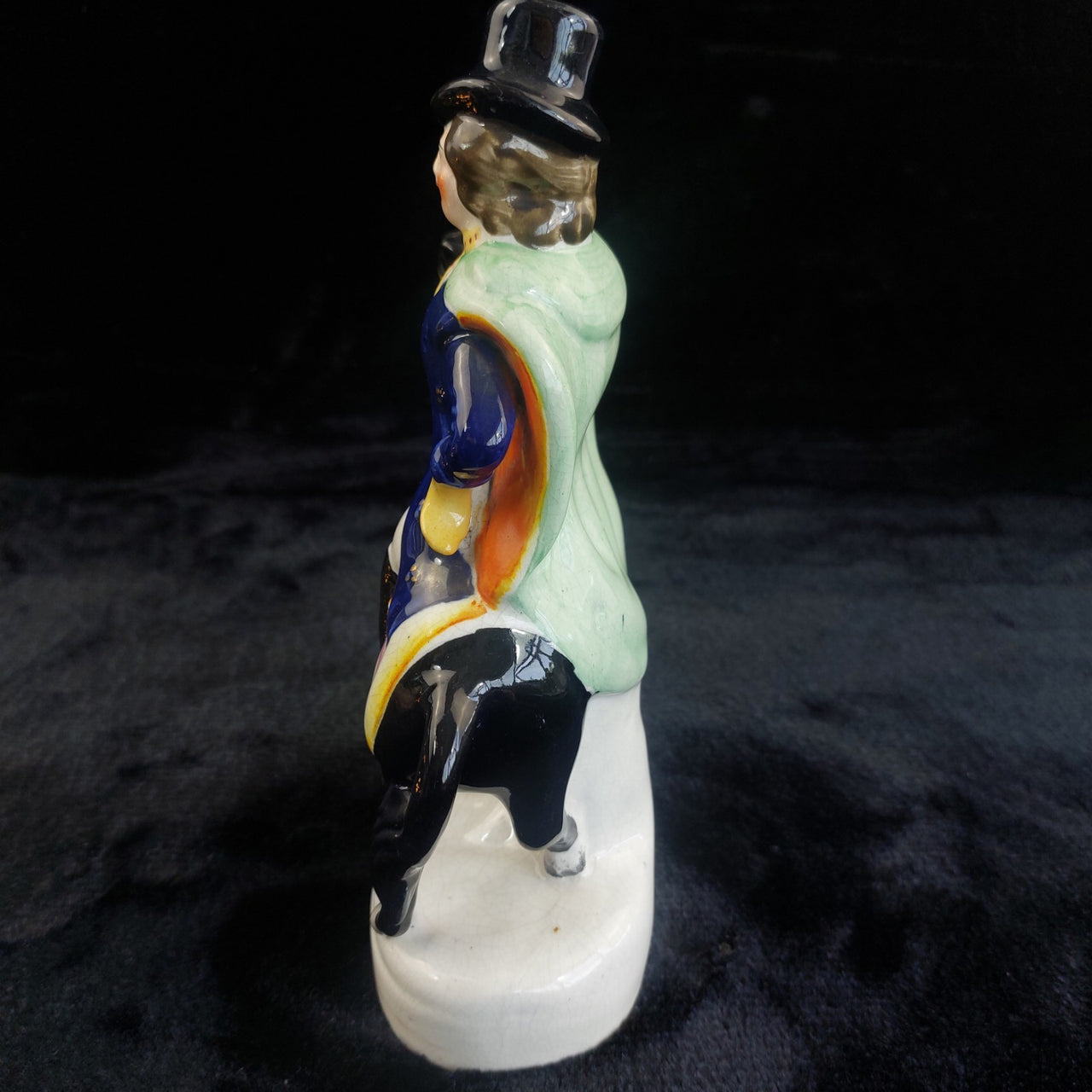 Rare Staffordshire antique 1860s Figurine – Man on Horseback, 9" see leg Medium7
