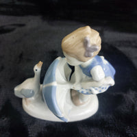 Thumbnail for Carl Schneiders Erben Germany Porcelain Girl with Goose Figurine Glazed Vinta 5