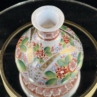 Thumbnail for Victorian Bohemian Glass Vase Hand Painted Floral Enamel 5” Art Nouveau Decor8