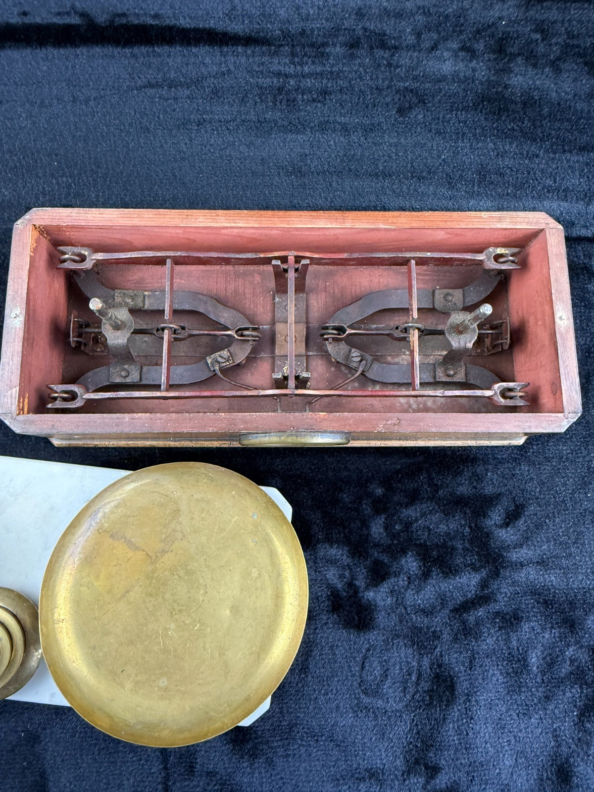 Rare Antique Victorian Apothecary Balance Scale with Marble Base & Brass Weight18