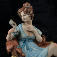 Thumbnail for Tyche Bauer Figurine Lady on Couch Painted Hand Porcelain 8
