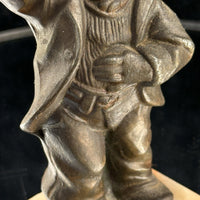 Thumbnail for Drunkard Bronze Figurine on Marble Base Man Drinking Bottle 5” Bar Art6