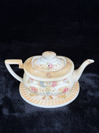 Thumbnail for Beautiful Antique Crown Fieldings Devon Teapot with Stand - 