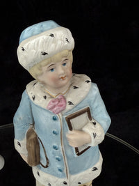 Thumbnail for Antique 19th c German Porcelain Figurine Pair Two Children Bisque &Glazed Finish6