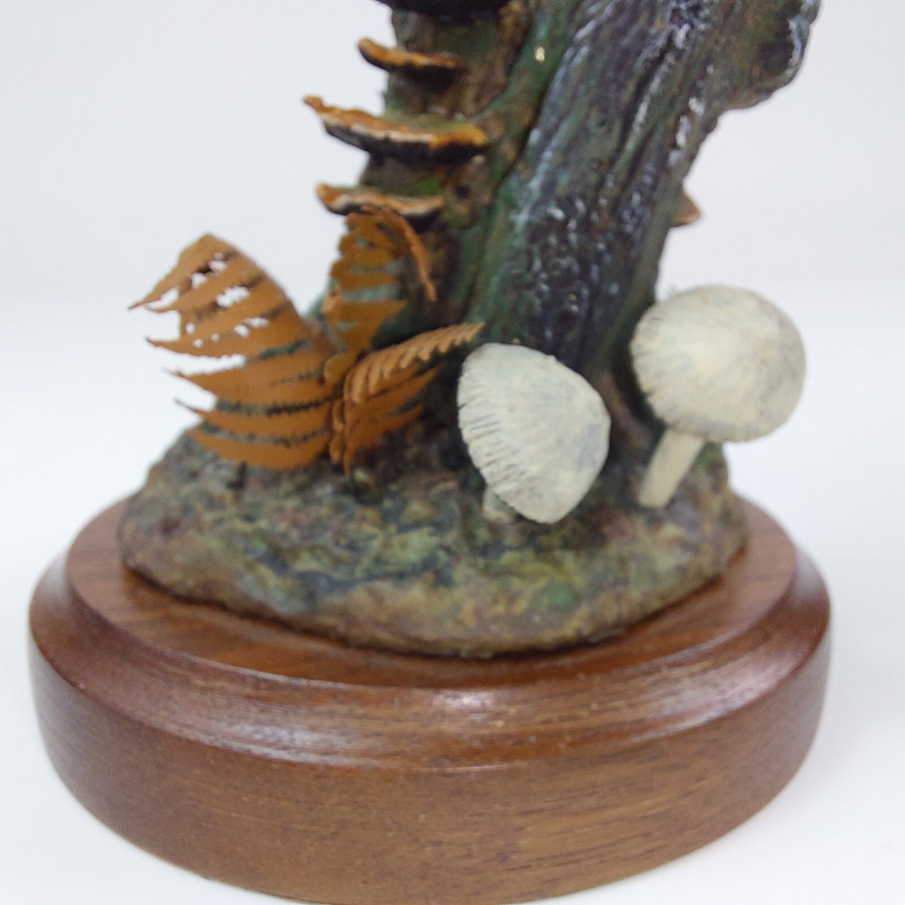 Merlin Collection Owl Figurine on Tree Decorative Stump Collectible Statue Art d17